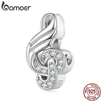 Bamoer 925 Sterling Silver Musical Note Wings Bead Bracelet Charm Gift Women • $11.23