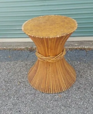 Vintage Signed Mid Century Modern McGuire Sheaf Of Bamboo Table Frankl Era • $1099.97