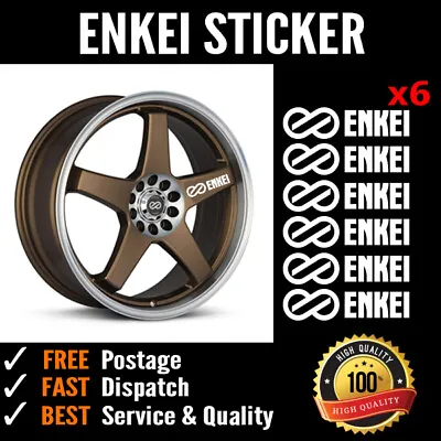 6 X Enkei Wheel JDM Sticker Vinyl Funny Dope Window EVO Silvia Skyline RX7 • $5.95