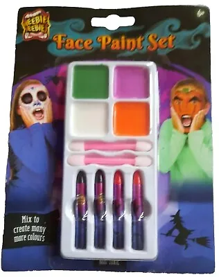 Halloween Make Up Face Paint Pallet Zombie Vampire Witch Pumpkin Halloween Kids  • £4.98