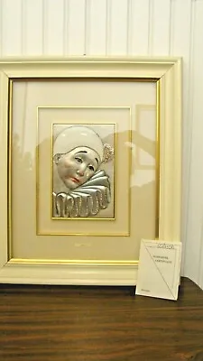 L. MORONI Framed Pierrot Picture MIDA Sterling Silver 925 Italy With Certificate • $391.99