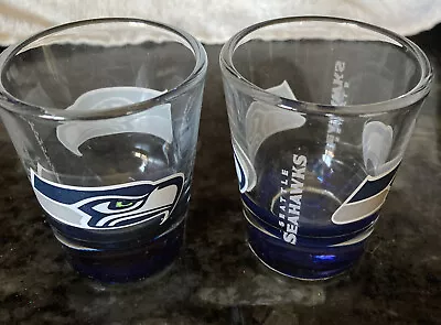 $5.99 • Buy Vintage Seattle Seahawks 2 Oz Shot Glasses NFL  - Set Of Two
