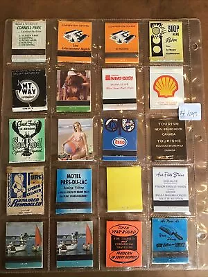 Lot Of 20 Mixed Vintage New Brunswick NB. Empty Matchbook Covers  #125 • $7.28