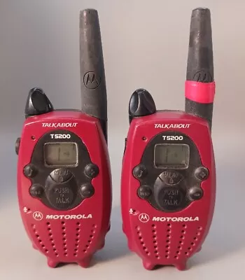 Motorola TalkAbout T5200 2-Mile Two Way Prepper Handheld Walkie Talkie. PRE-OWN  • $12.99