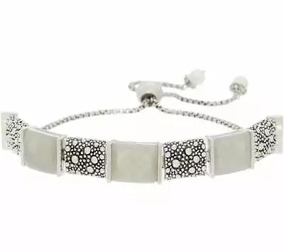 QVC Michael Dawkins Sterling Silver Starry Night Gemstone Adjustable Bracelet • $134.99