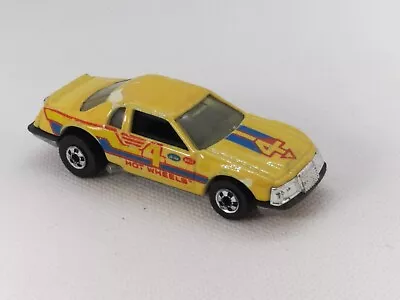 Vintage 1983 Hot Wheels Thunderbird #4 Yellow Mattel Used D249 • $4.29