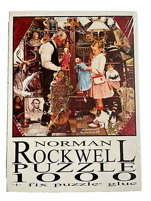 Norman Rockwell 1000 Piece Fix Puzzle Glue Curiosity Shop New Fink Company • $23.99