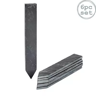 £4.99 • Buy 6x Slate Plant Markers Rustic Home Garden Flower Herb Vegetable Labels