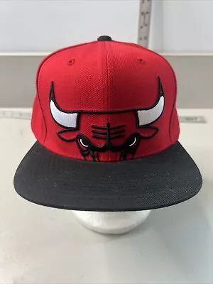 Chicago Bulls Mitchell & Ness NBA Snapback Hat 2Tone Red/Black Adjust Cap • $19.95