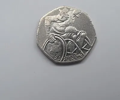 2011 OLYMPIC WHEELCHAIR RUGBY 50p COIN • £2.30