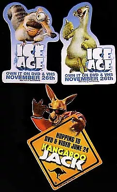 Ice Age/kangaroo Jack-3 Pin Vhs/dvd Release Set-rare • $24.25