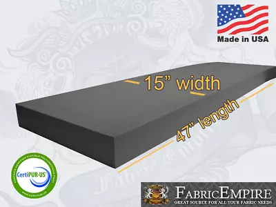 $16.50 • Buy 15x47 Firm Rubber Foam Sheet Premium Seats Cushion Upholstery USA MADE - NF33