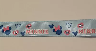 Grosgrain Ribbon Disney Pretty Minnie Mouse 15mm Width Sold As 1 Metre Lengths  • £1.20