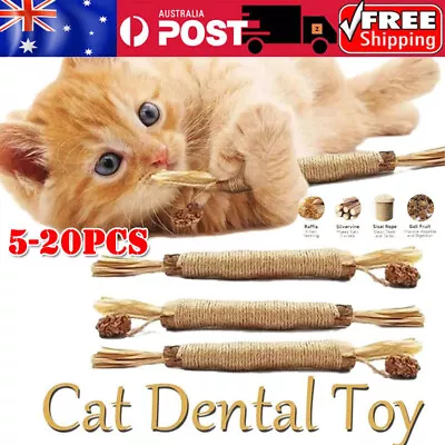 5-20X Cat Toys Silvervine Chew Stick Kitten Treat Catnip Toy Cleaning Teeth Toys • $13.58