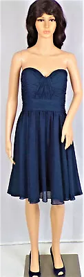 MORI LEE Size 12 Navy-blue OTS Fit/flare Formal/evening/party Dress  • $30