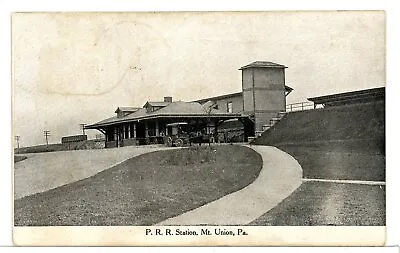 1911 - Pennsylvania Railroad Station Mt. Union PA Trains Railroads Postcard • $9.75