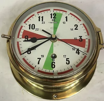 Vintage Maritime Radio Silence Ships Bulkhead Clock Wall Tempora Topsham • $217.89