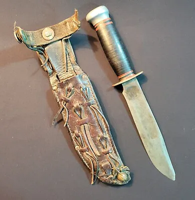Rare Early Marbles Ideal Hunting Trench Knife With Branded Sheath - Marine • $299.99