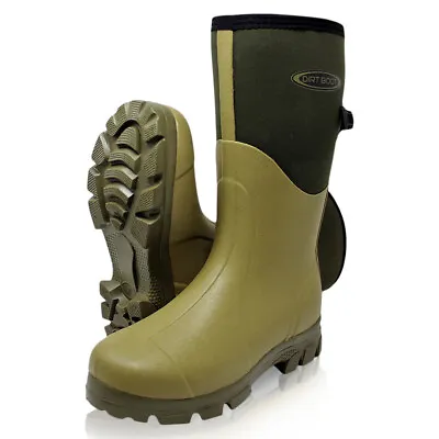 Dirt Boot Neoprene Wellington Muck Field Boots Adjustable Gusset Wellies • £59.99