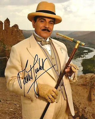 Hand Signed 8x10 Photo DAVID SUCHET As HERCULE POIROT + PROOF My COA • £58