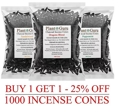 1000 Charcoal Incense Cones 1  TOPFLOW Bulk Wholesale Handmade For Burner Holder • $34.95