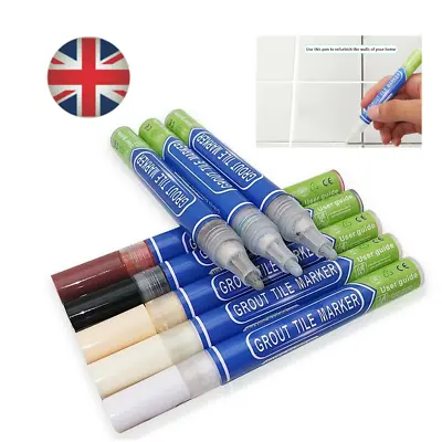 £2.49 • Buy Grout Pen Anti Mould Tile Revives Restores Kitchen Bathroom Tile Grout Marker