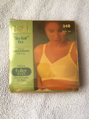 VTG Bali 34B Beige Sky Bali Stretch Frame Tricot Soft Cup Bra Style 350 NWT • $38.98