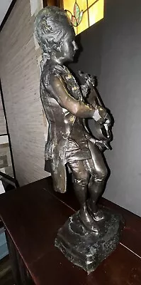 Large Heavy Solid Brass Cold Painted Statue Of Wolfgang Amadeus Mozart. • $125