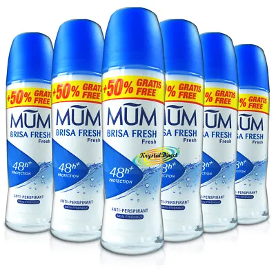 £13.79 • Buy 6x Mum Roll On Brisa Fresh 48H Anti Perspirant Deodorant 75ml Alcohol Free