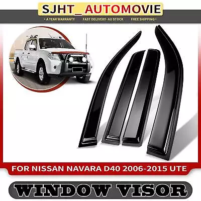 4x Weather Shield Weathershield Window Visors For Nissan Navara D40 Series 06-15 • $44.50