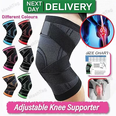Knee Support Brace Compression Strap Sleeve Sports Protector Ligament Adjustable • £5.49