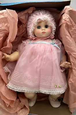 Madame Alexander Baby Doll Mary Mine 6450 Porcelain Pink Dress Brown Eyes Blonde • $39.99