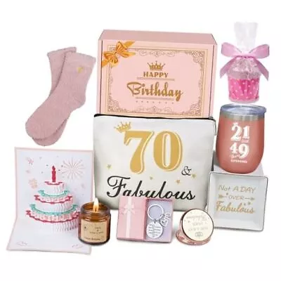 70th Birthday Gifts For Women Happy 70th Birthday Gifts Basket For Her Mom  • £44.54