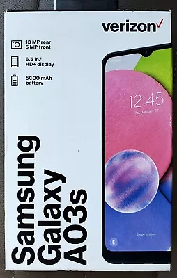 Verizon Samsung Galaxy A03s A037U 32GB Black (Locked To Verizon Prepaid) 🆕 • $62.99