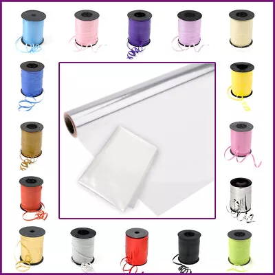 £0.99 • Buy Clear Cellophane Gift Wrap Hamper + Free Curling Ribbon Birthday Fathers Day