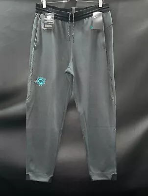 Miami Dolphins Nike Dark Grey Aqua Logo Sweatpants W/pockets New! W/tags • $59