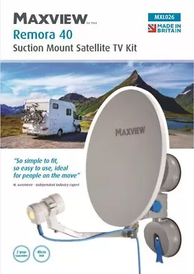 £134.99 • Buy PORTABLE SATELLITE TV KIT Suction Cup Caravan Motorhome Camper MAXVIEW Remora 40