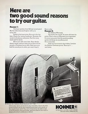 1974 Hohner Contessa Guitars - Vintage Print Advertisement • $12.57