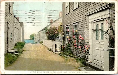 Vintage Nantucket MA H. Marshall Gardiner Postcard LITTLE GRAY HOUSE Posted 1925 • $7