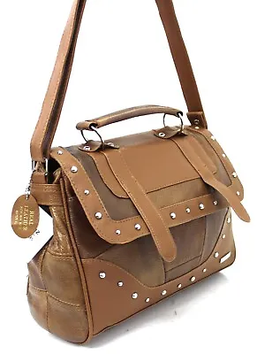 Men' Women' Cowhide Genuine Real Leather Satchel Messenger Shoulder Bag Handbag  • £16.99