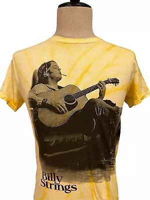 Billy Strings 2022 Summer Tour Tie Dye Yellow Shirt Size Small Excellent • $25.50