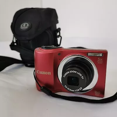 Canon Power Shot A810 HD Red Digital Camera  ** NO CHARGERNO MEMORY CARD** • $68.42