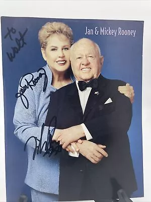 Mickey Rooney Jan Rooney Autographed Photo • $12.99