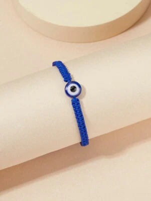 $3.79 • Buy String Blue Evil Eye Bracelet For Women Men Charm Braided Lucky Bracelet
