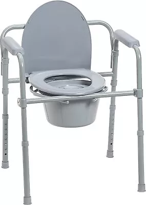 Bedside Commode Medical Folding Seat Portable Potty Toilet Elderly Assist Infirm • $68.99