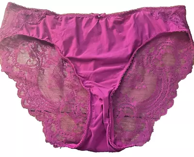 NEW Wacoal Chrystalle Raspberry Lace Panties WE119005MCY Panties Sz L • $15