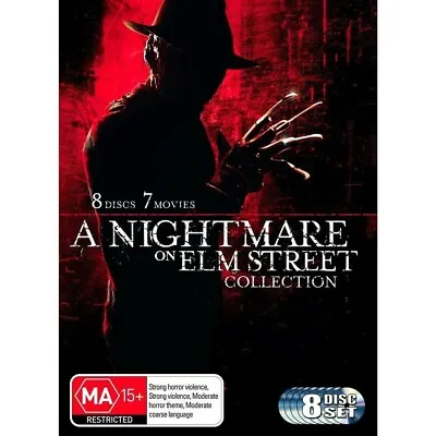 A NIGHTMARE ON ELM STREET 1 - 7 Movies Collection : NEW 8-DVD NEW+SEALED • £21.06