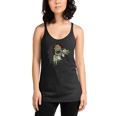 Flesh Eating Zombie Ripping Through Chest Women's Racerback Tank Top Shirt • £26.88