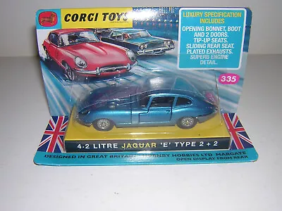 Corgi Toys 1/43 Jaguar E-type 4.2 Litre 2+2 - Metallic Blue- 2023 Corgi Re-issue • £22.95