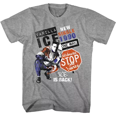 Vanilla Ice Stop Collaborate & Listen Mens T Shirt Ice Baby 90 Rap Lyrics • $26.50